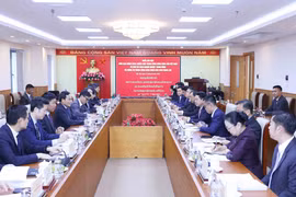 会谈场景。图自越通社