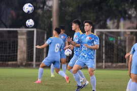 越南U23队进行训练。图自VFF