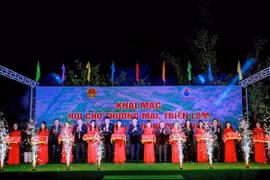 夜间经济发展模式投入运营仪式和庆祝东朝市建市的贸易展开幕仪式。图自越通社