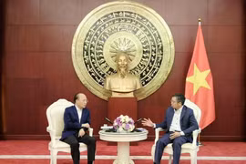 越南驻中国大使范青平会见广西壮族自治区人民政府副主席廖品琥。图自越通社