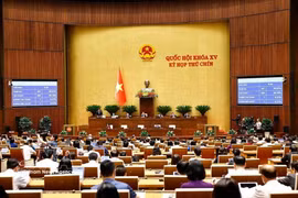 国会表决通过《企业法若干条款修改与补充法》。图自越通社