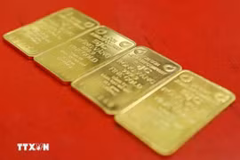越南国内金价暴涨至每两1.02亿越盾。图自越通社