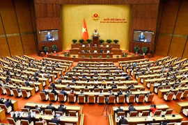 越南第十五届国会第九次特别会议场景。图自越通社