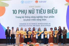 10名越南农业和农村领域杰出女性获联合国粮农组织表彰。图自nongthonviet.vn