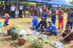 越南各民族文化旅游村的查皮琴制作体验空间