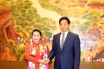 越南国会主席阮氏金银与中共中央政治局常委、全国人大常委会委员长栗战书举行会谈（组图）