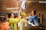 云屯国际航空港迎接来自深圳的首个国际航班