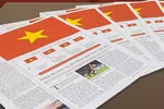 国家统一45周年：利用报纸制作特殊国旗