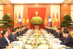 会谈场景。图自越通社