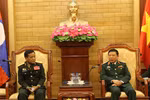 黎贤云少将会见Bunlieng Sengphachan少将