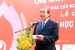 张和平副总理在启动仪式上发表讲话（图片来源：越通社）