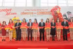 开通海防市至韩国首尔航线剪彩仪式。
