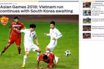 2018年亚运会：国际媒体赞扬越南国奥队的胜利