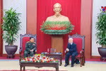 越共中央总书记会见老挝国防部长占沙蒙•占雅拉