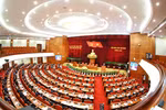 越共第十三届中央委员会第五次全体会议圆满落幕