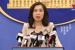 外交部发言人黎氏秋姮主持例行记者会