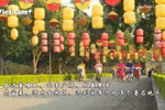 穿奥黛骑车贺国庆 传递环保绿色正能量 ​