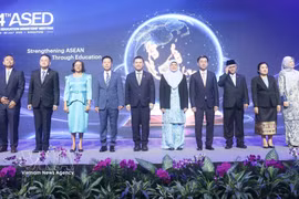 东盟各国代表出席第14届东盟教育部长会议。图自越通社