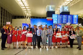 越捷航空旗下地勤服务公司为国际航空公司提供服务。越捷供图