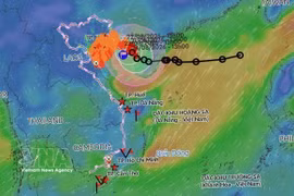 第四号台风路径。图自越通社
