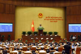 越南第十六届国会第一次非常规会议进入最后一个工作日。图自越通社