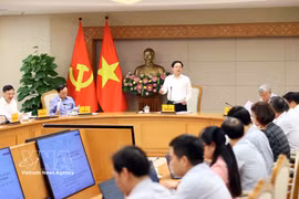 越南政府副总理胡国勇主持召开会议，与若干部委及行业就土地法（修正案）草案进行讨论。图自越通社