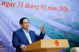 范明政总理发表讲话。图自越通社