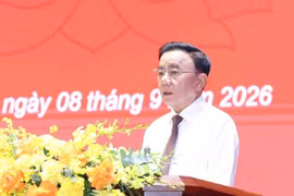 越共中央书记处常务书记陈锦秀出席胡志明国家政治学院开学典礼。图自越通社