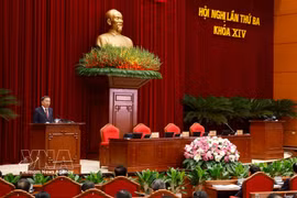 越共中央总书记、国家主席苏林在闭幕会上讲话。图自越通社