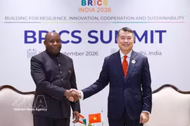 越南政府总理黎明兴会见布隆迪总统埃瓦里斯特·恩达伊施米耶。图自越通社