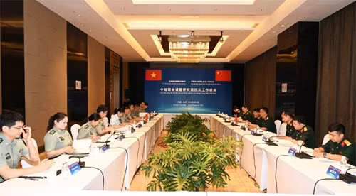 越中联合课题研究第四次工作磋商场景（图片来源：人民军队报）