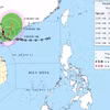 台风中心附近最大风力达到8级（62-74公里/小时），阵风10级。图：越南国家水文气象预报中心供图