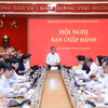 中央书记处常务书记陈锦秀主持会议。图自越通社