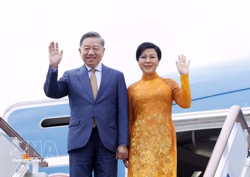 越共中央总书记、国家主席苏林及夫人开始对俄罗斯联邦进行国事访问。图自越通社