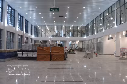 金瓯机场航站楼基本完工。图自越通社