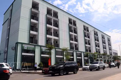位于莲河泰工业园的租赁住宿项目中的A1号楼已投入运营。图自越通社