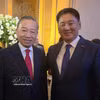 越共中央总书记、国家主席苏林会见蒙古国总统乌赫那·呼日勒苏赫。图自越通社