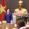 政府副总理范氏清茶主持会议。图自越通社