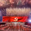 庆祝越南共产党第十四次全国代表大会取得圆满成功的烟花燃放活动。图自越通社