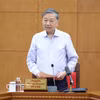 越共中央总书记、国家主席、指导委员会主任苏林主持会议。图自越通社