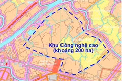芹苴高科技园区拟建位置示意图。芹苴市人民委员会供图