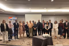 出席在巴拿马首都巴拿马城举行的“越南-巴拿马：出口潜力与企业合作机遇”研讨会的代表。越南驻墨西哥兼驻巴拿马商务处供图