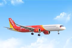 越捷航空公司的飞机。越捷供图
