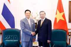 越共中央总书记、国家主席苏林会见泰国总理阿努廷·参威拉军