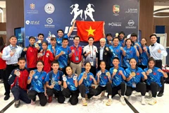 越南青年泰拳队在2025年世界青年锦标赛勇夺四金。图自越通社