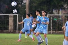 越南U23队进行训练。图自VFF