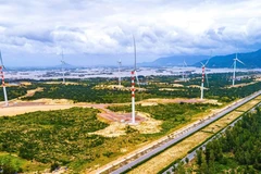 平定省风力发电机。图自越通社
