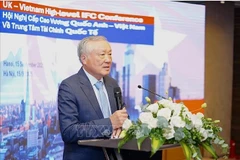 越南政府常务副总理阮和平发表讲话。图自越通社