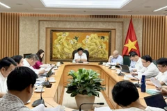 越南政府副总理阮志勇主持会议。图自越通社