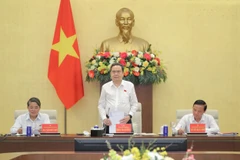 越南国会主席陈青敏发表讲话。图自daibieunhandan.vn